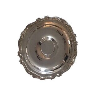 Sheridan Taunton Silversmiths Ltd Silver Plate Lion Logo 12.5"Round Serving Tray